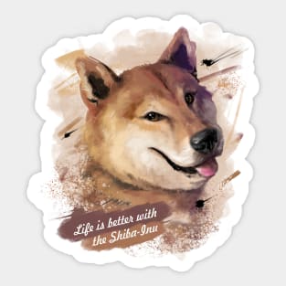 Life is better with the Shiba-Inu! Sticker